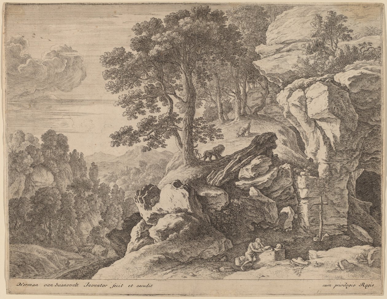 Saint Jérôme dans le désert - Herman van Swanevelt