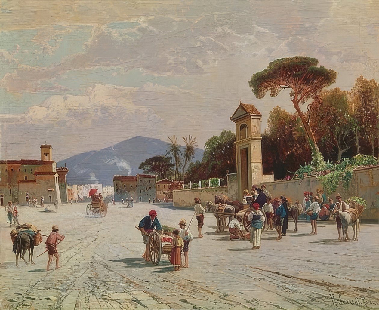 Scène de rue au sud - Hermann David Salomon Corrodi