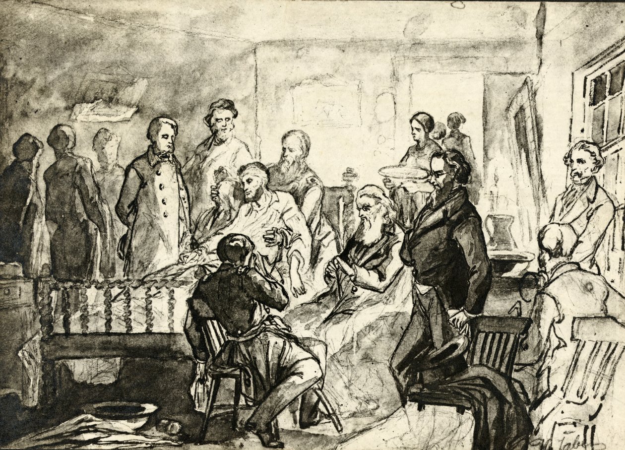 Abraham Lincoln sur son lit de mort - Hermann Faber