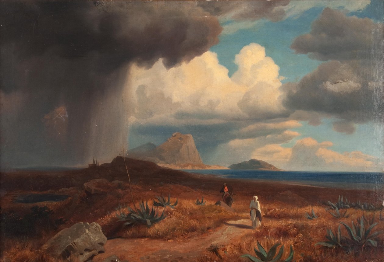 Pluie torrentielle avec des agaves - Hermann Freiherr von Königsbrun