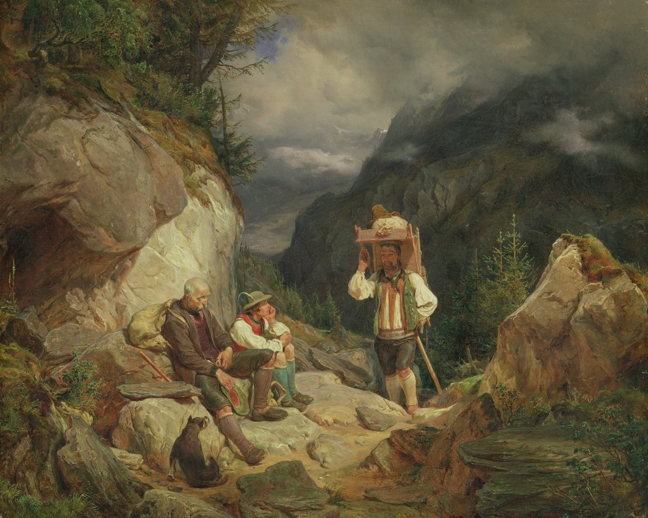 Repos sur la montagne, 1848 - Hermann Kauffmann
