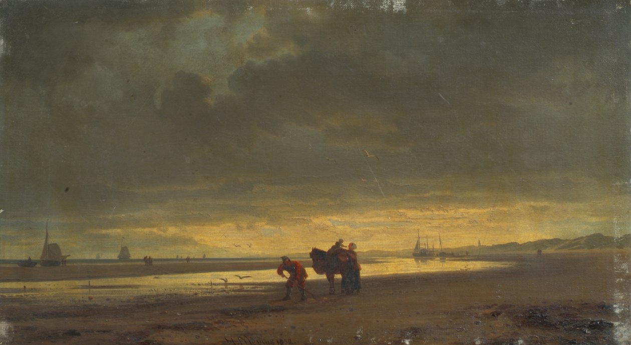 Côte hollandaise à marée basse - Hermann Mevius