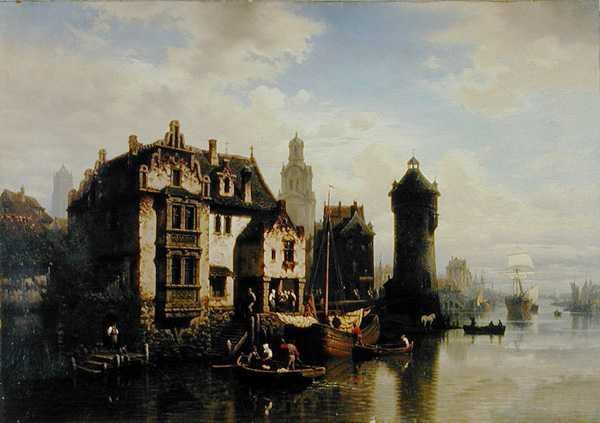 Vue de Rotterdam - Hermann Meyerheim