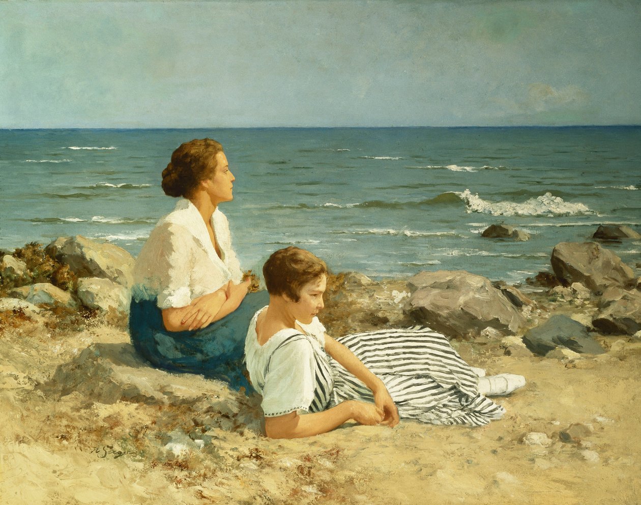 Sur la plage - Hermann Seeger