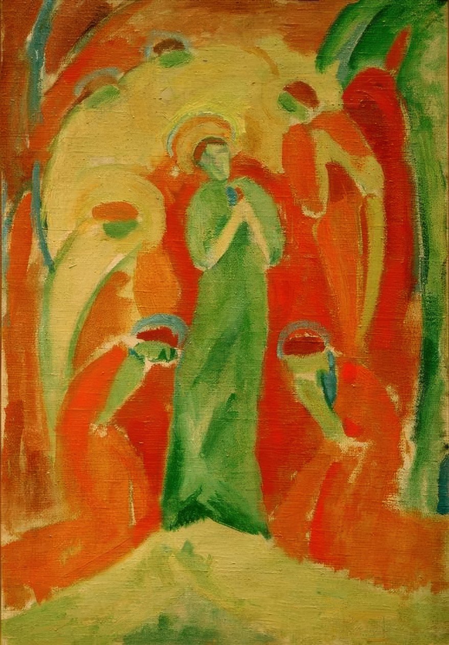 Sainte vénérée par des anges - Hermann Stenner