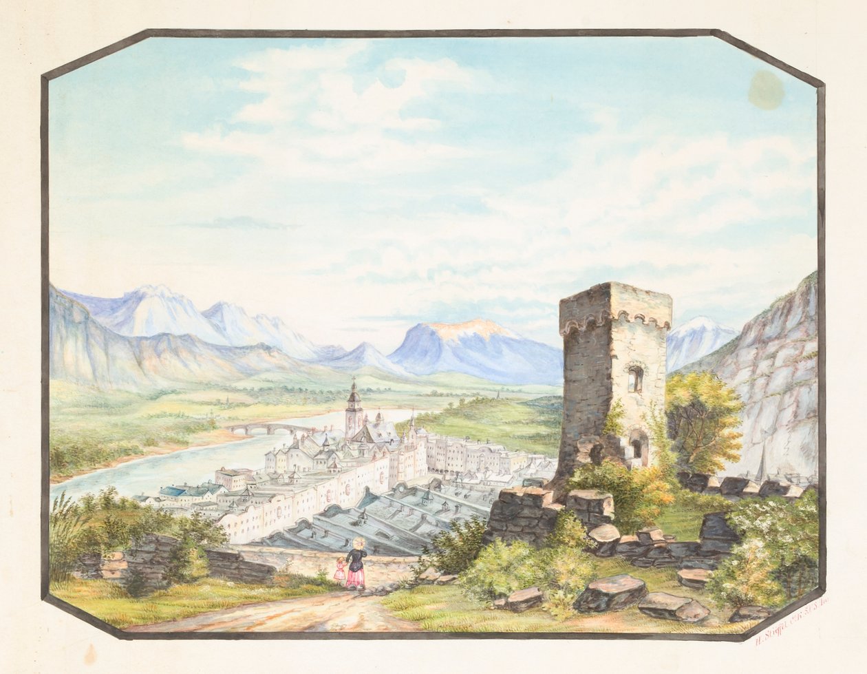 Rattenberg, Tyrol, vers 1858-1882 - Hermann Stieffel