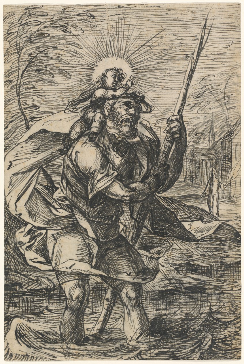 Saint Christophe (recto) - Hermann Weyer