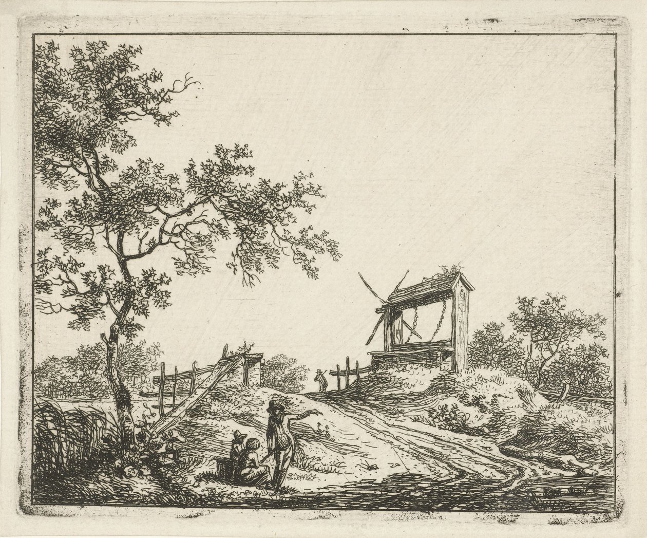 Landschap met waterput - Hermanus Fock