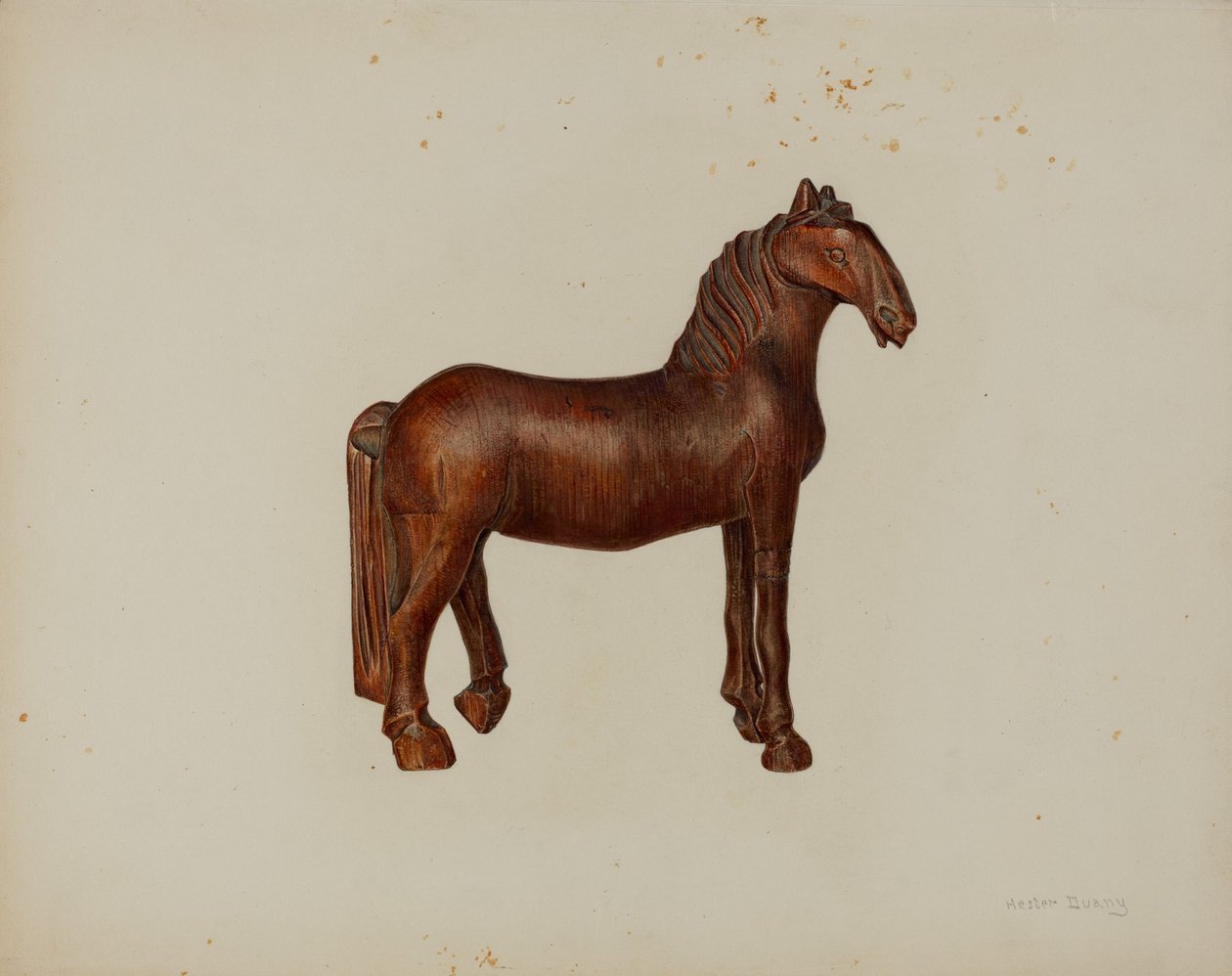 Cheval jouet sculpté - Hester Duany