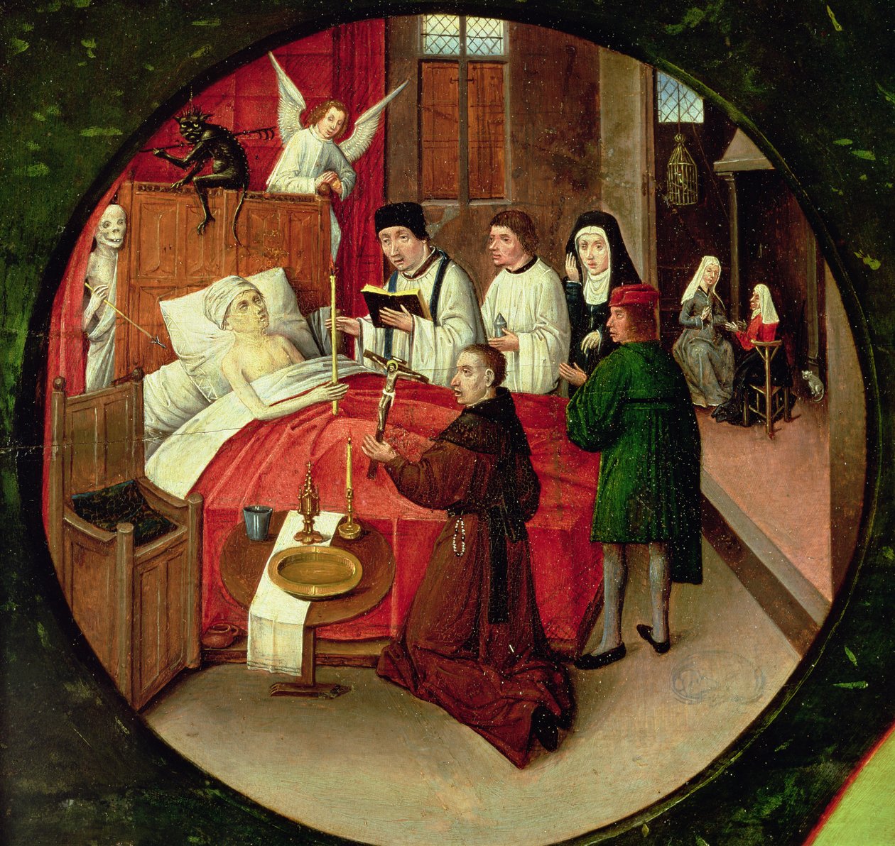 La Mort, détail de La Table des Sept Péchés Capitaux et des Quatre Dernières Choses (détail) - Hieronymus Bosch