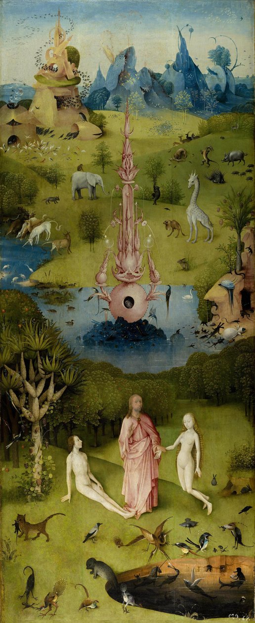 Le Jardin des délices, aile intérieure gauche (Paradis) - Hieronymus Bosch