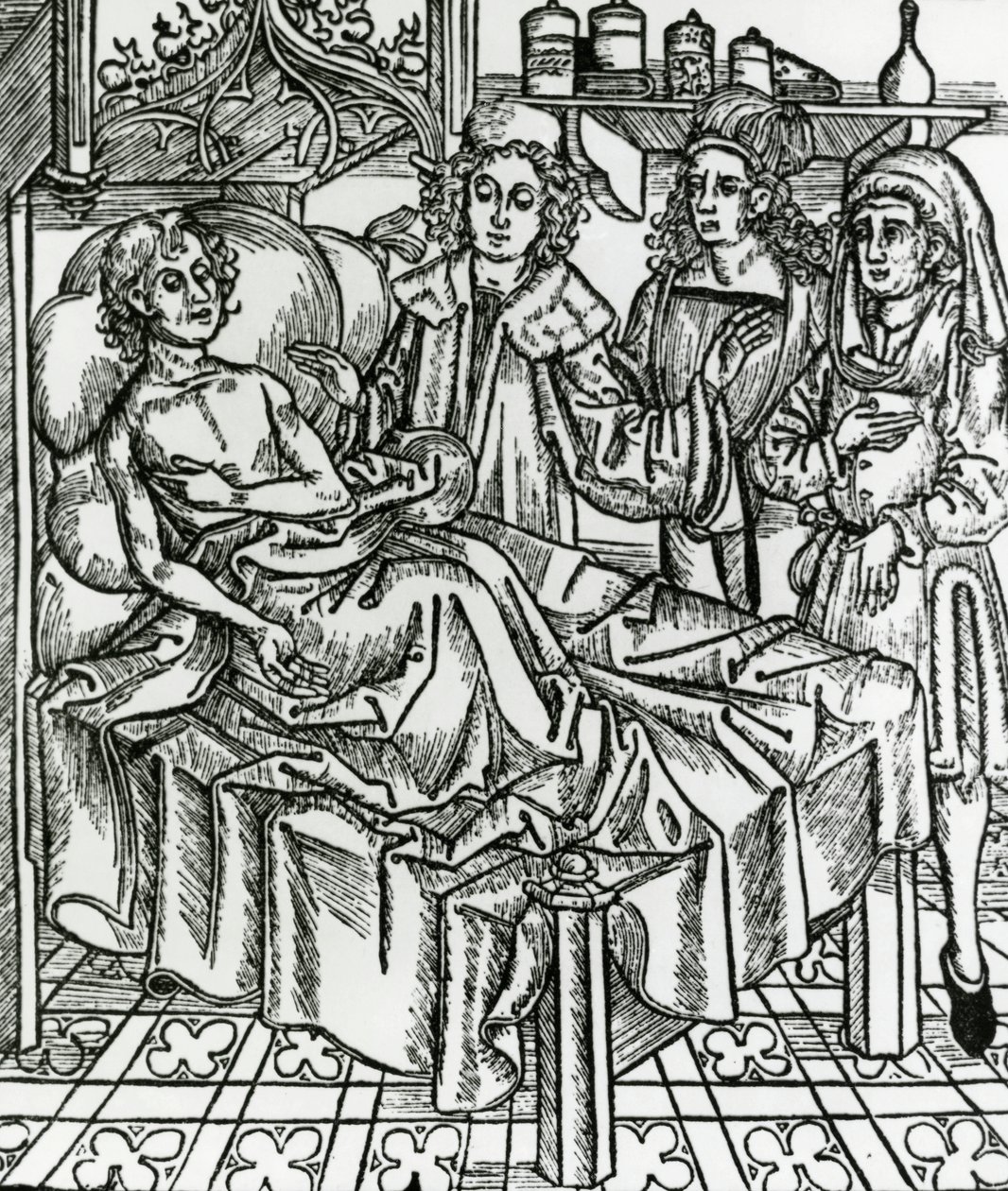 Médecins examinant un lépreux - Hieronymus Brunschwig