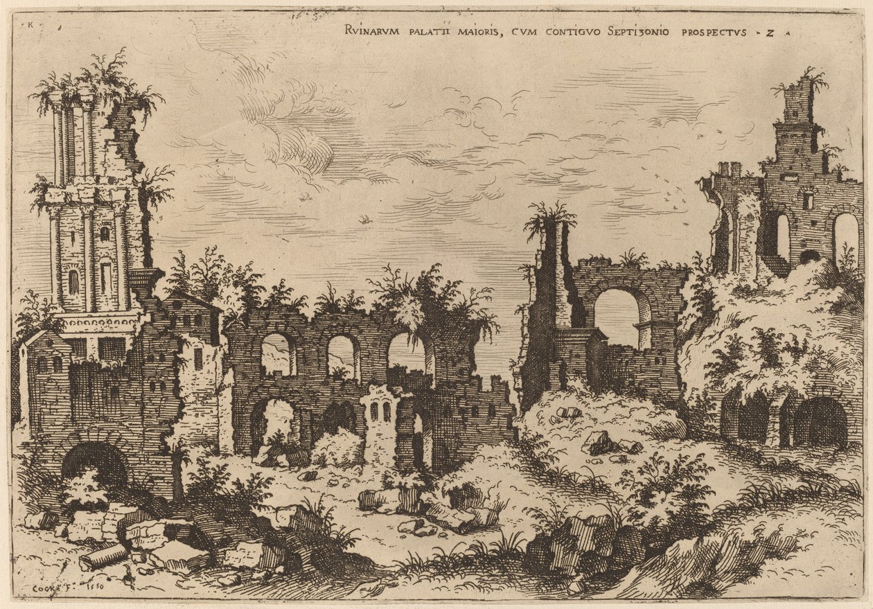 Ruines sur le Palatin avec le Septizonium - Hieronymus Cock
