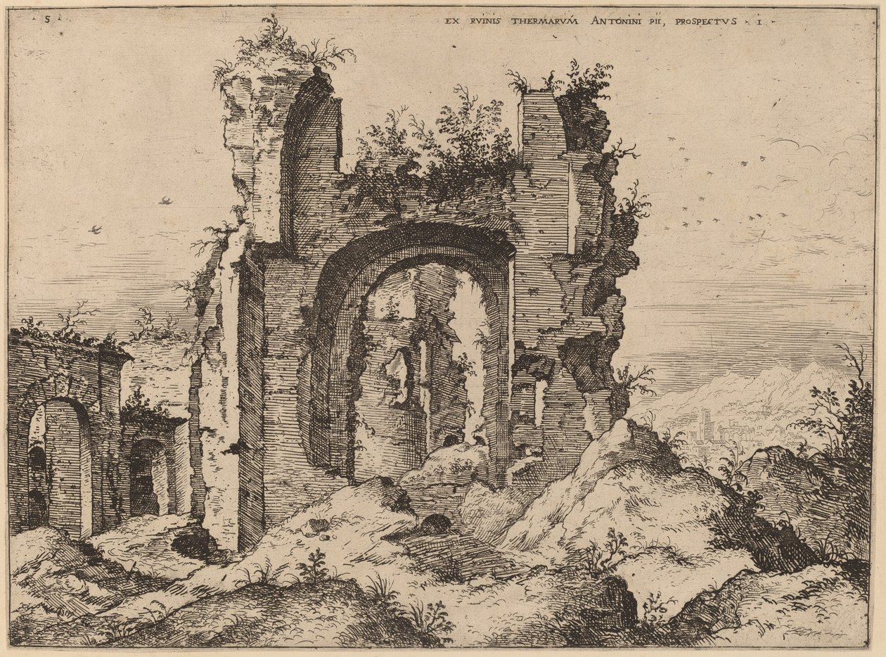 Vue des thermes de Caracalla - Hieronymus Cock