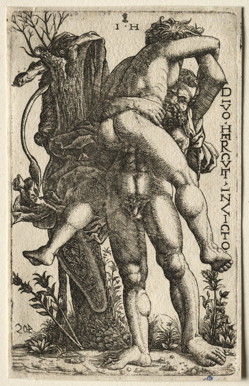 Hercule et Antée - Hieronymus Hopfer
