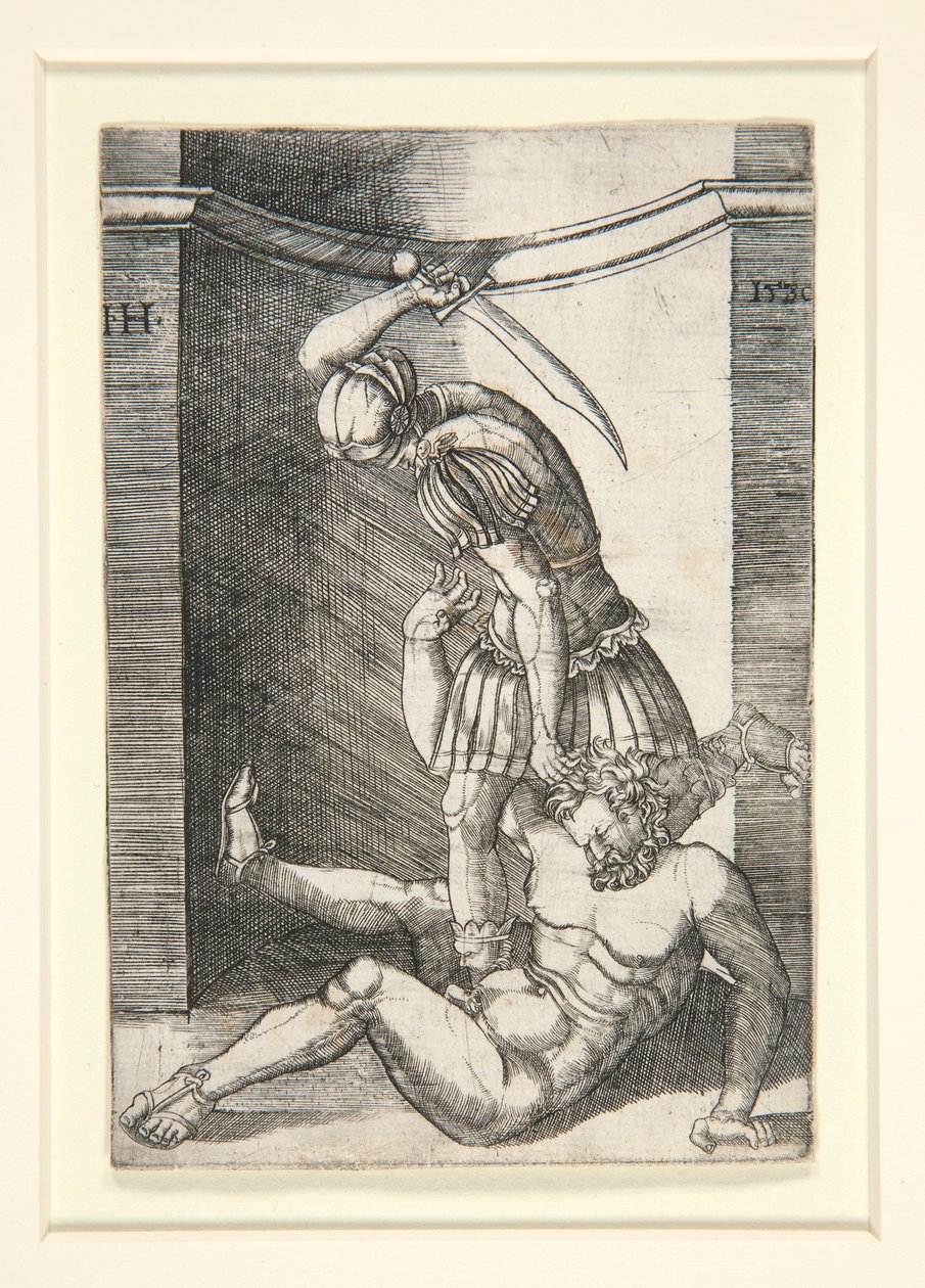 Soldat Tuant un Homme Nu - Hieronymus Hopfer