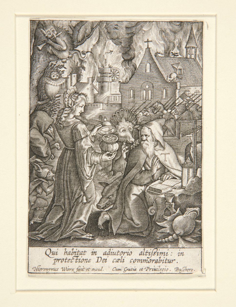 La tentation de Saint Antoine - Hieronymus Wierix