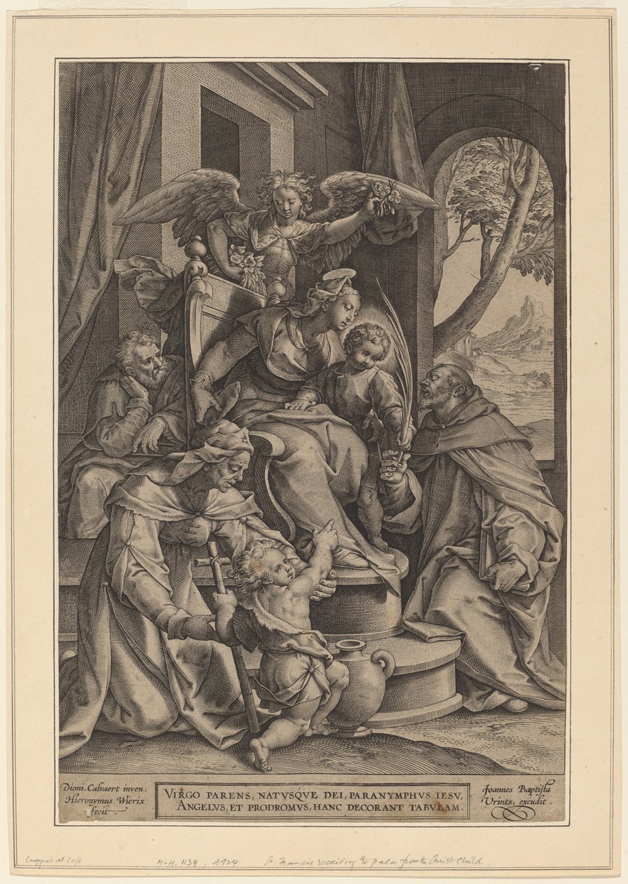 La Sainte Parenté - Hieronymus Wierix after Denys Calvaert