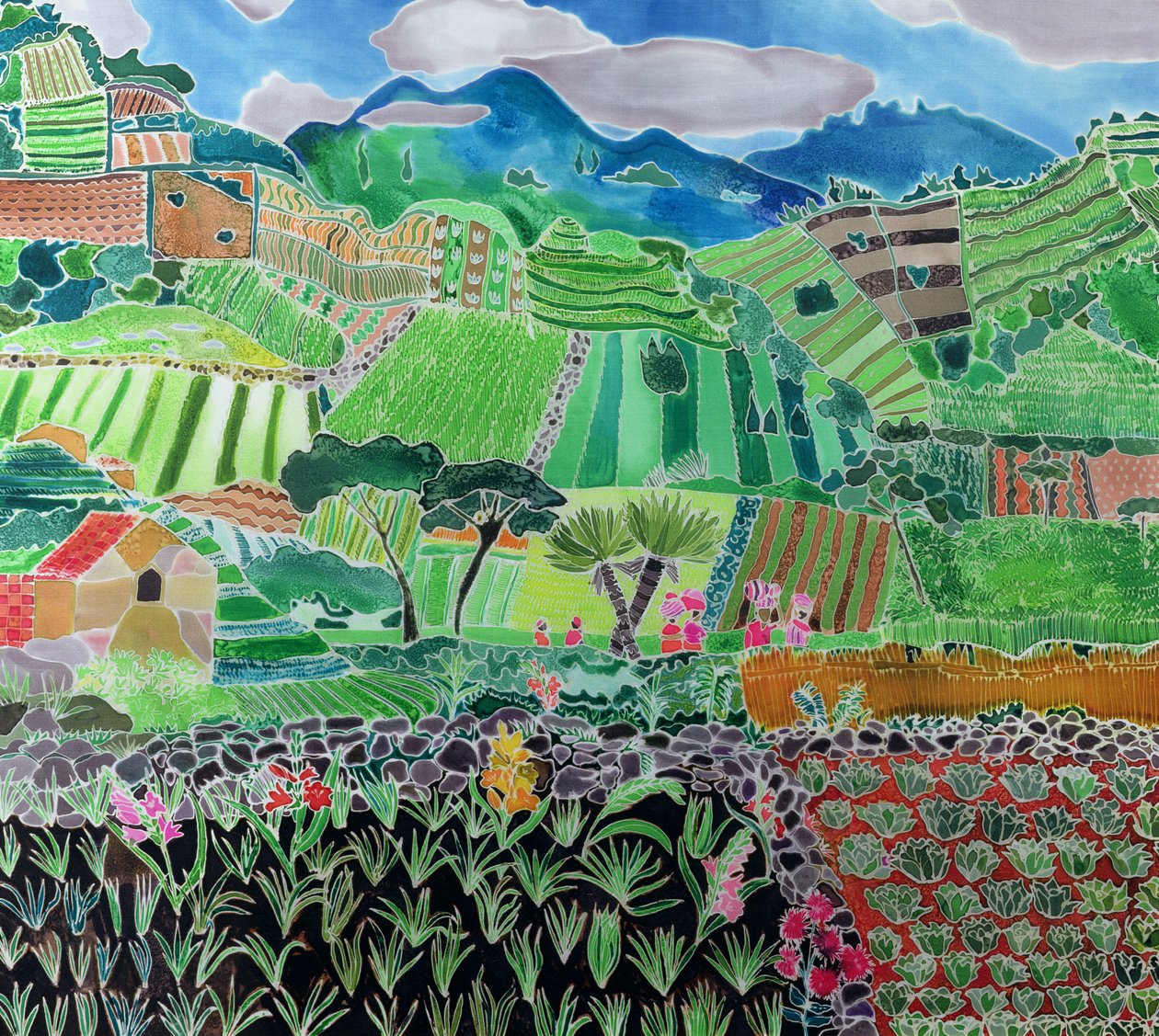 Choux et lys, région de Solola, Guatemala, 1993 - Hilary Simon