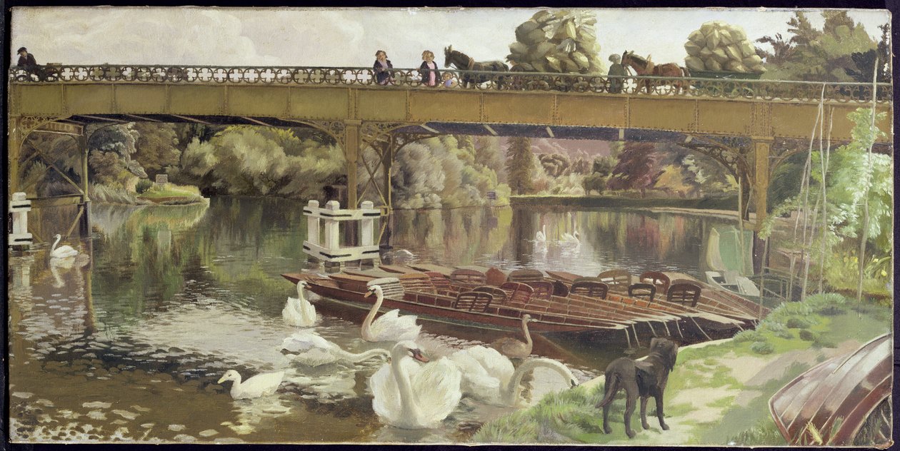 Cygnes, Pont de Cookham - Hilda Carline
