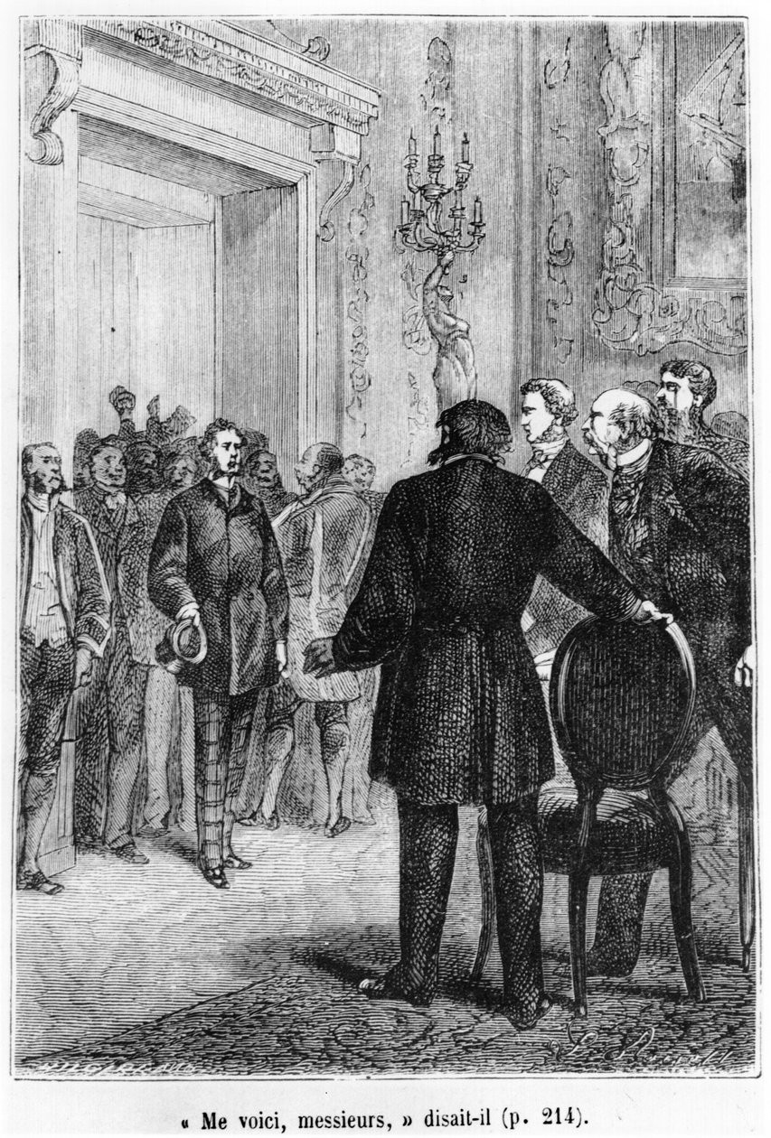 Phileas Fogg arrivant, illustration de 