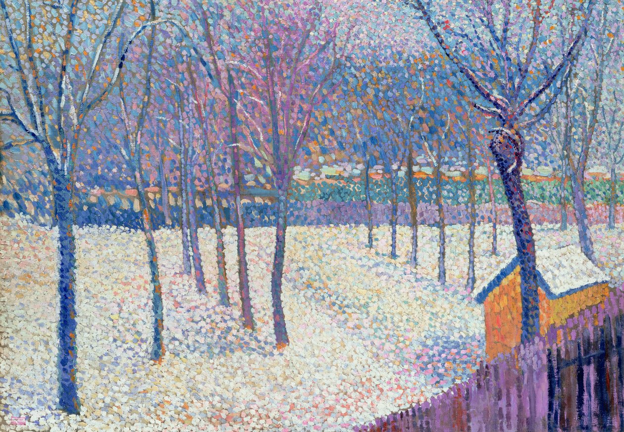 Le Verger sous la neige - Hippolyte Petitjean