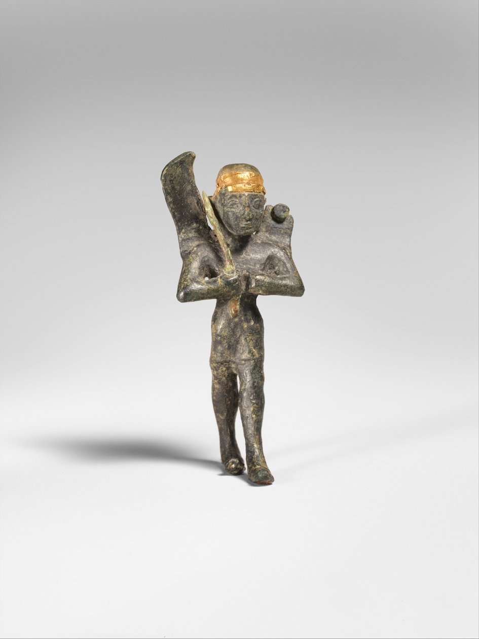 Divinité ailée, vers 1300 av. J.-C. (bronze, or) - Hittite