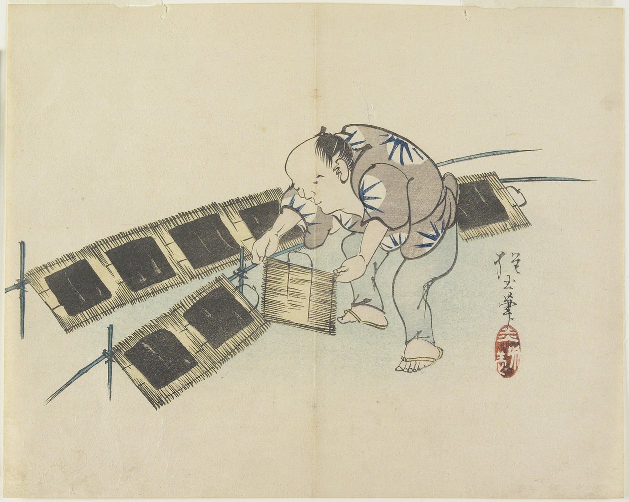 (Séchage de laver), vers 1830 - Hogyoku