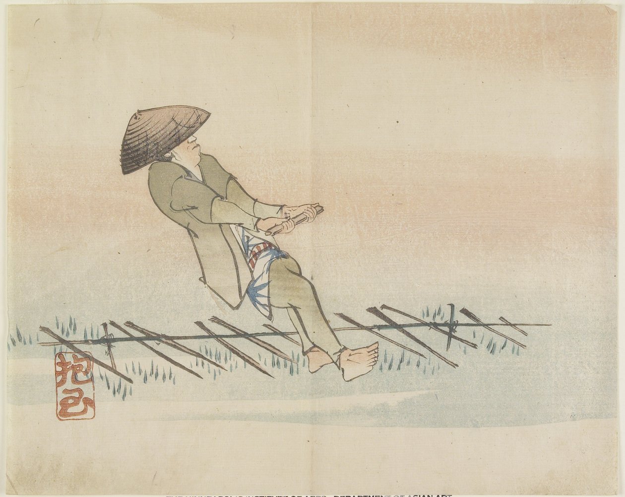 (Homme Tirant un Fil de Soie), c. 1830 - Hogyoku