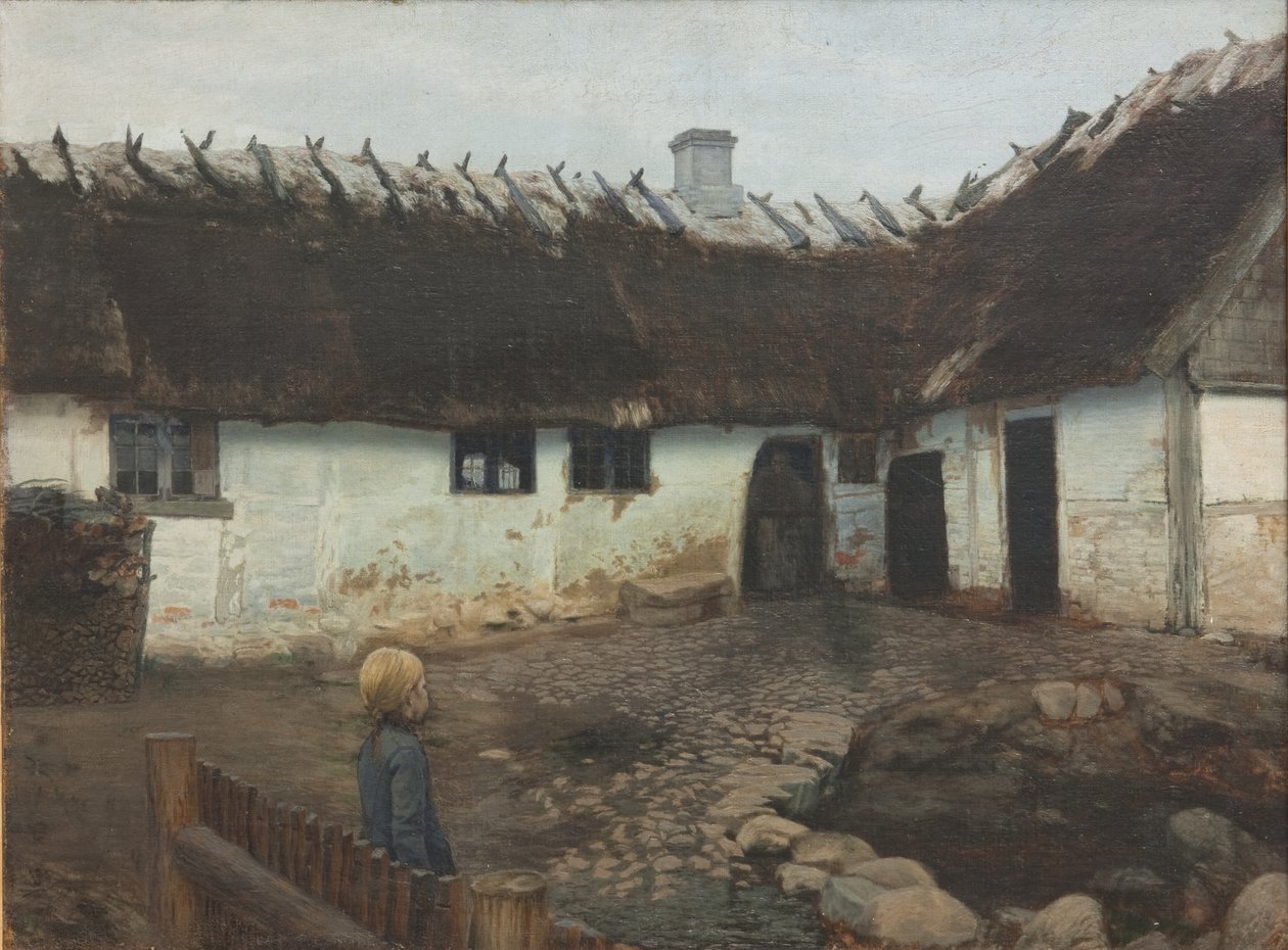 Devant une maison de paysan - Holger Møller