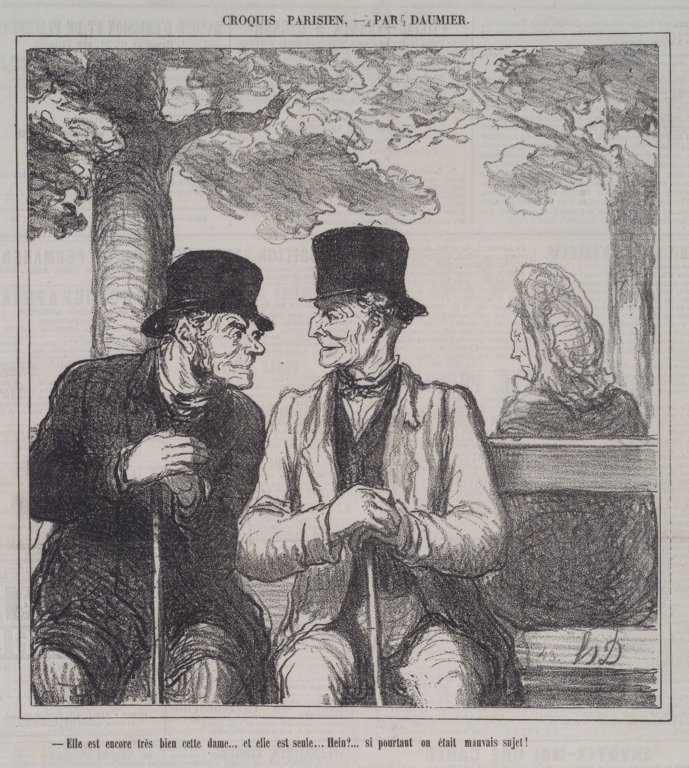 Elle est encore très bien cette dame - Honoré Daumier