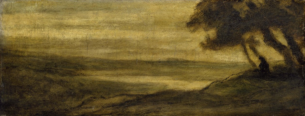 Paysage avec une figure - Honoré Daumier
