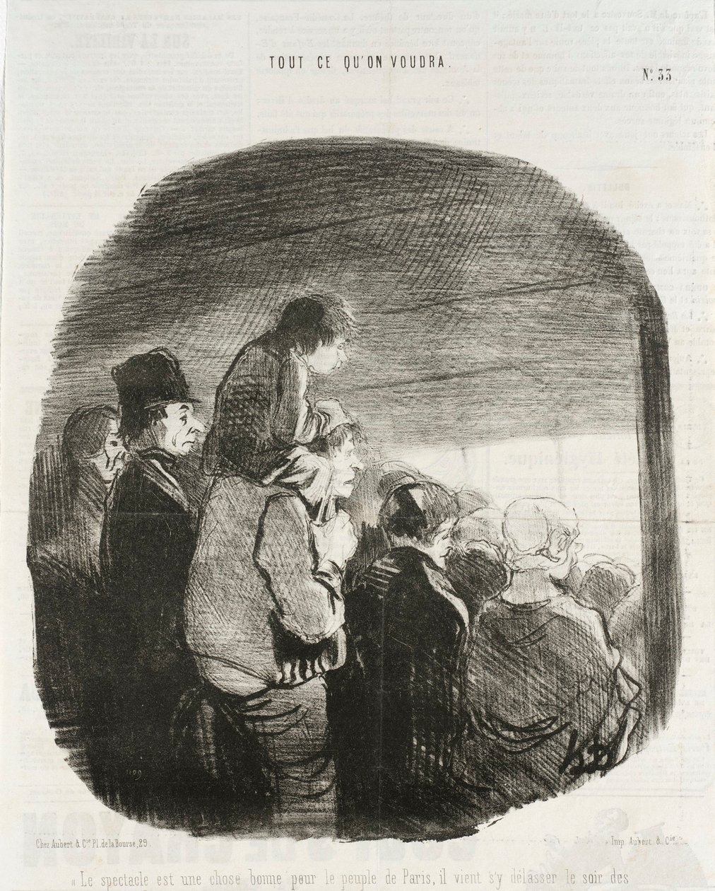 Le spectacle est une bonne chose pour le peuple de Paris - Honoré Daumier