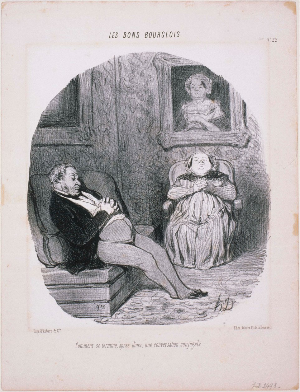 Les Bons Bourgeois - Comment se termine... Une conversation conjugale - Honoré Daumier