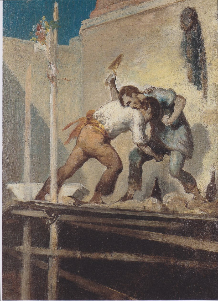 Maçons se battant - Honoré Daumier
