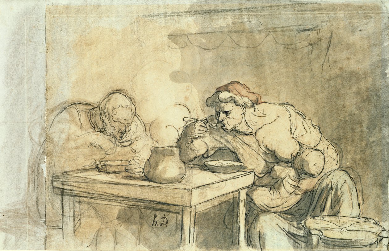 La soupe, c.1862-65 - Honoré Daumier