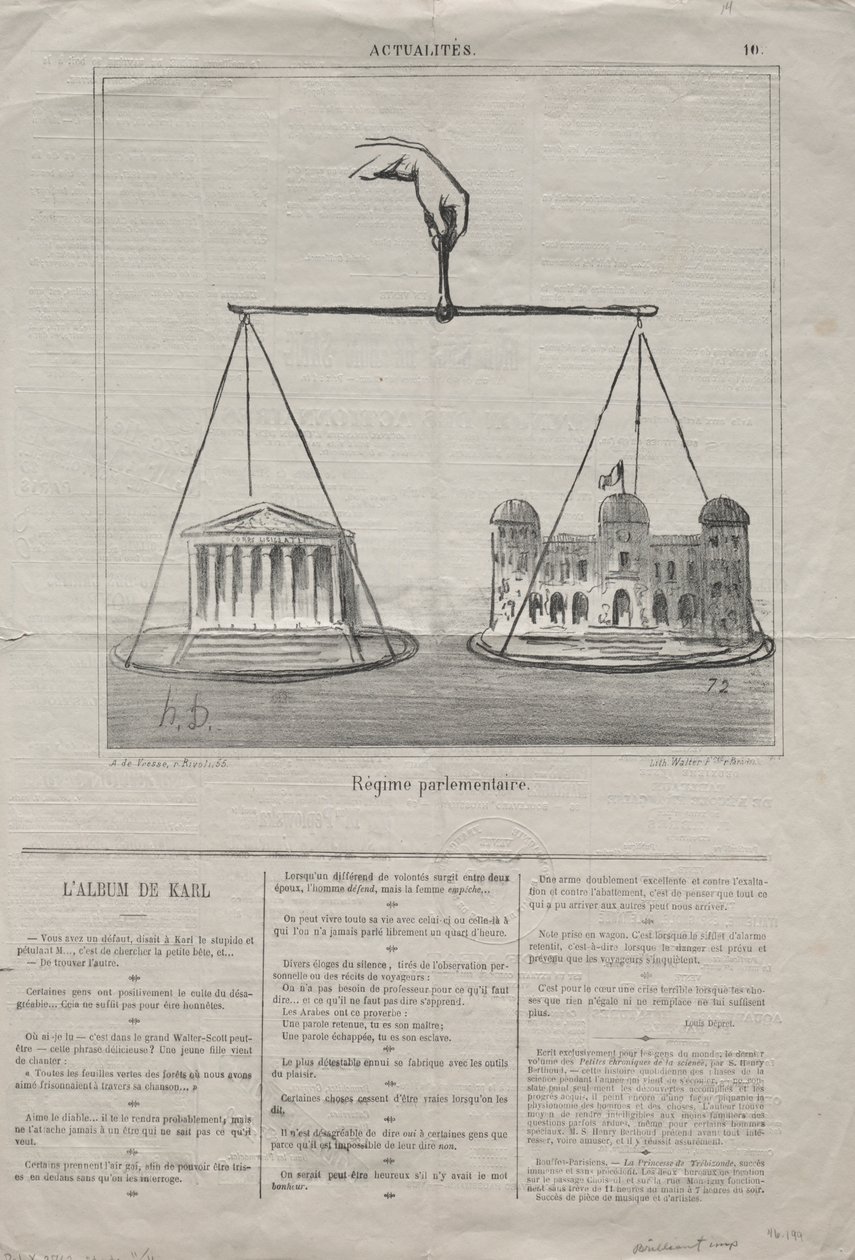 Actualités (No. 10) : Régime parlementaire - Honoré Daumier