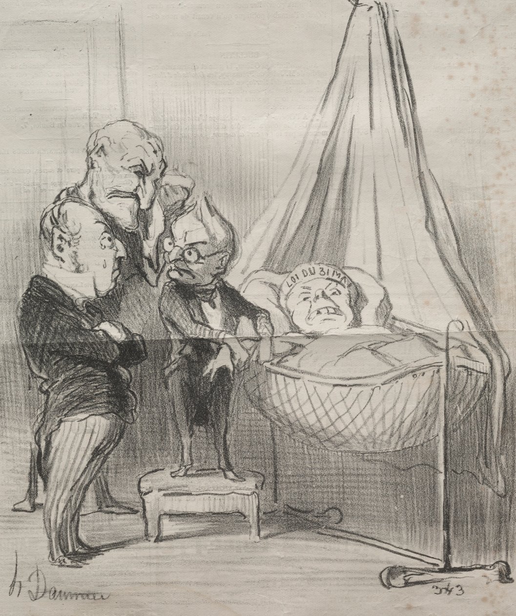 Actualités : Décidément, elle est très malade!... - Honoré Daumier