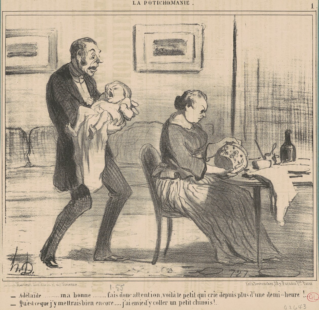 Adélaïde ... ma bonne ... fais donc ... - Honoré Daumier