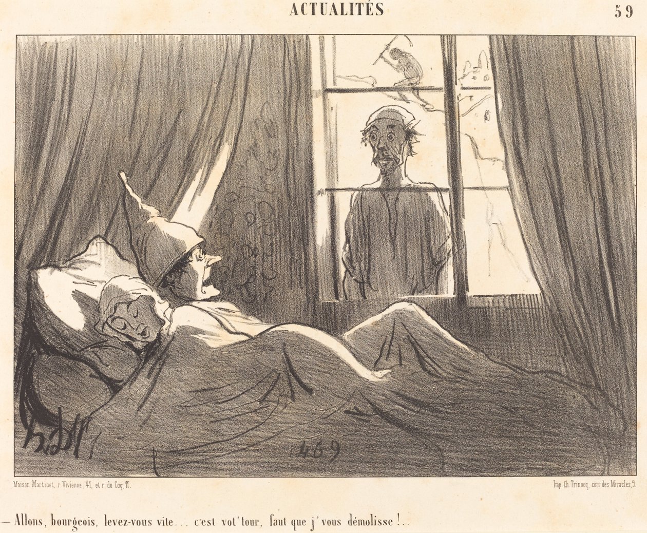 Allons bourgeois, levez-vous vite... - Honoré Daumier