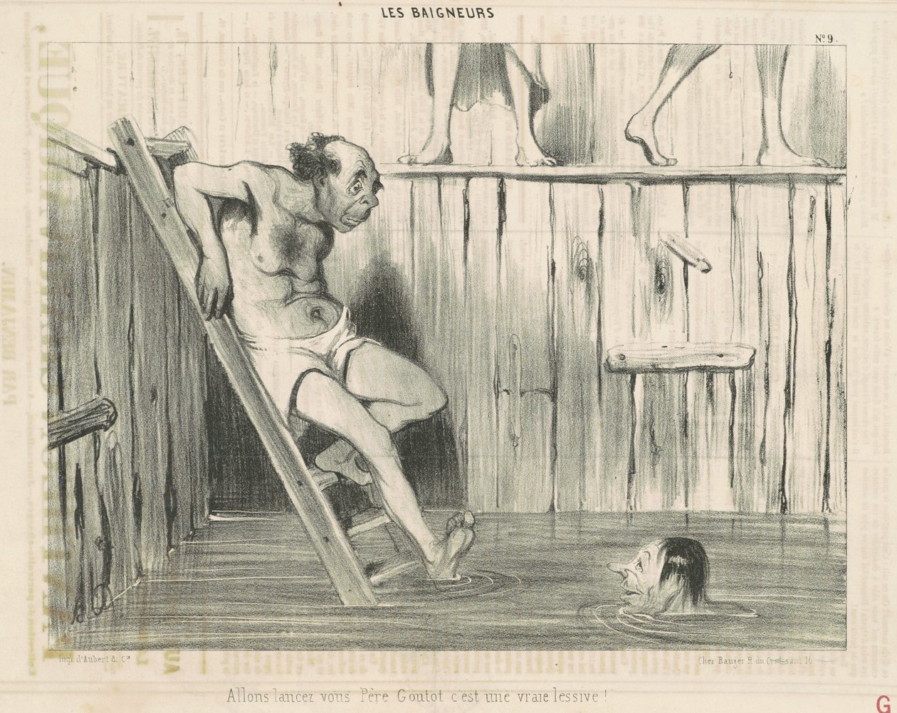 Allons lancez-vous père goutot... - Honoré Daumier