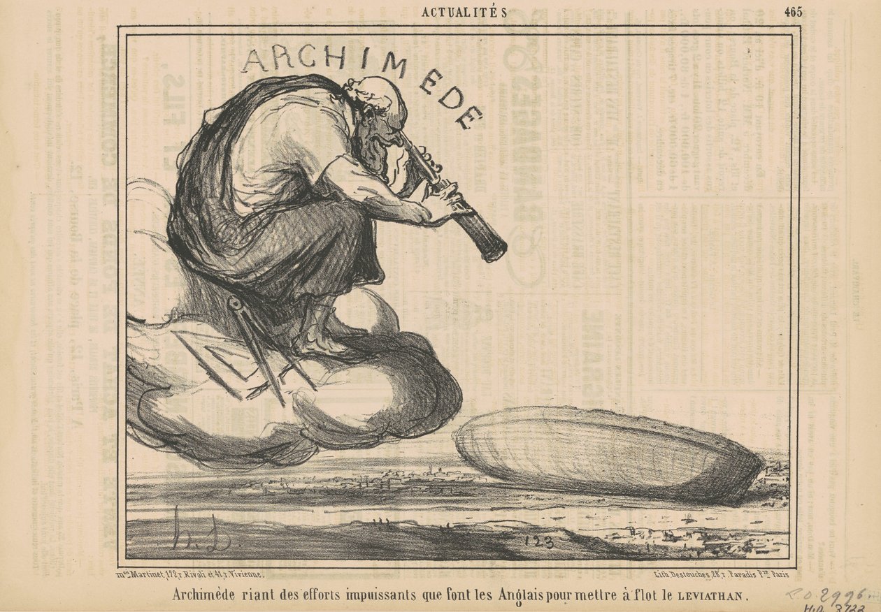 Archimède riant des efforts... - Honoré Daumier