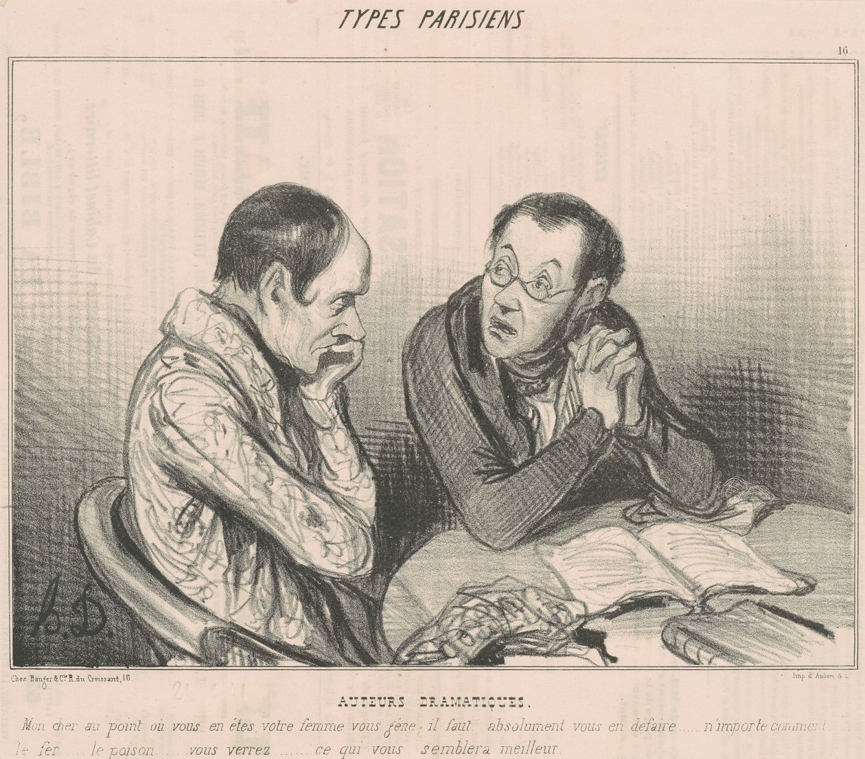 Auteurs Dramatiques - Honoré Daumier