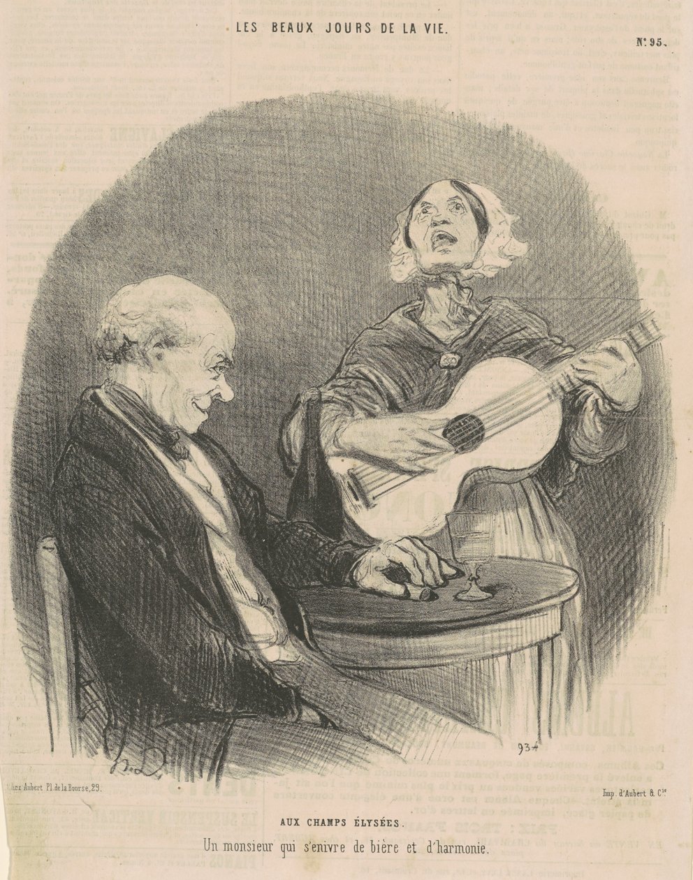 Aux Champs-Élysées - Honoré Daumier