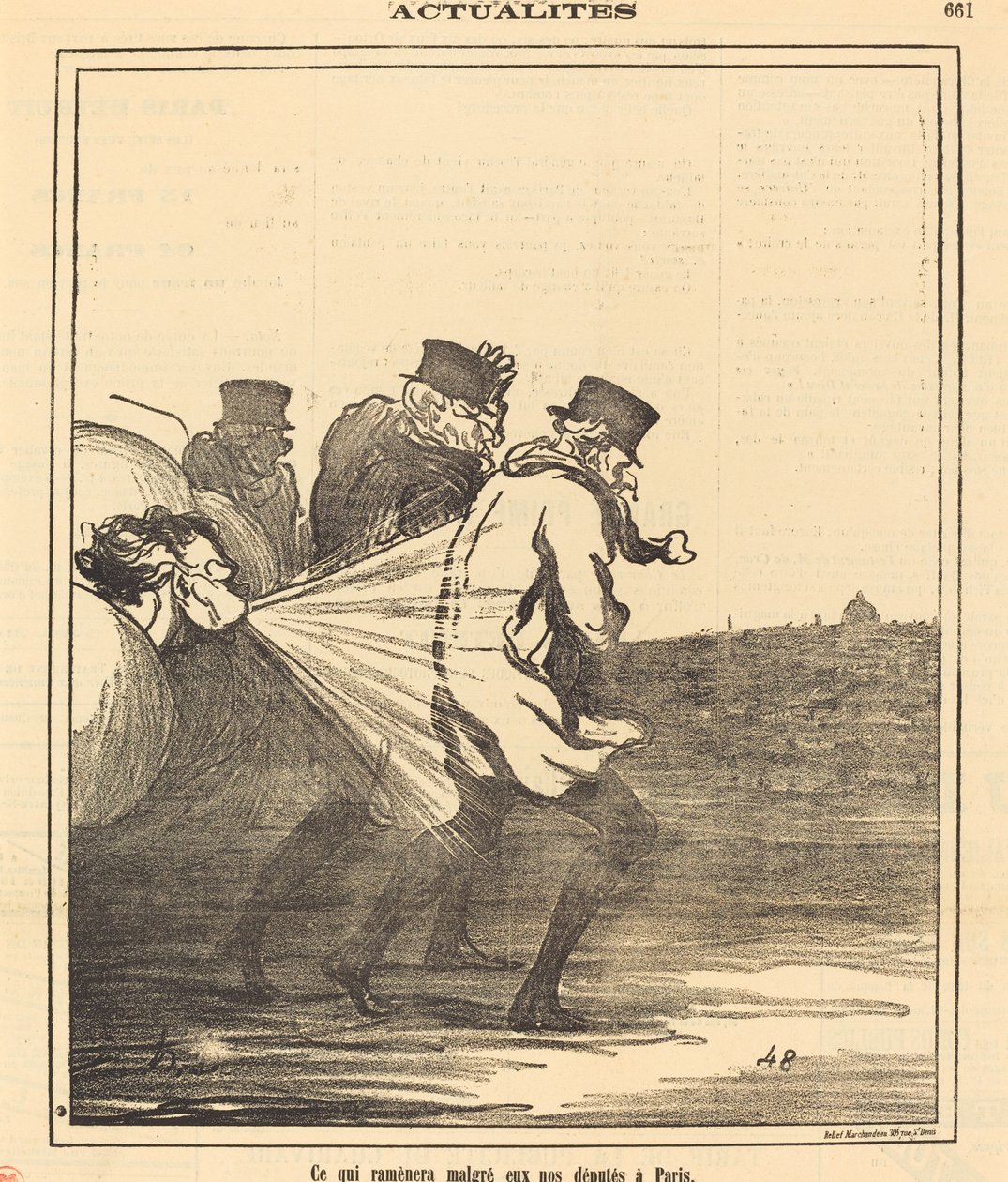 Ce qui ramènera... nos députés à Paris - Honoré Daumier