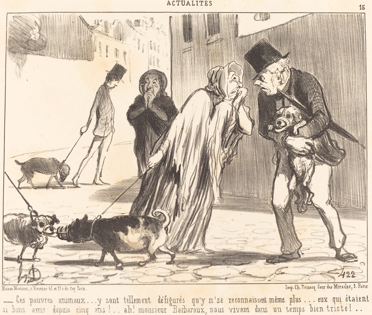 Ces pauvres animaux... ne se reconnaissent... plus... - Honoré Daumier