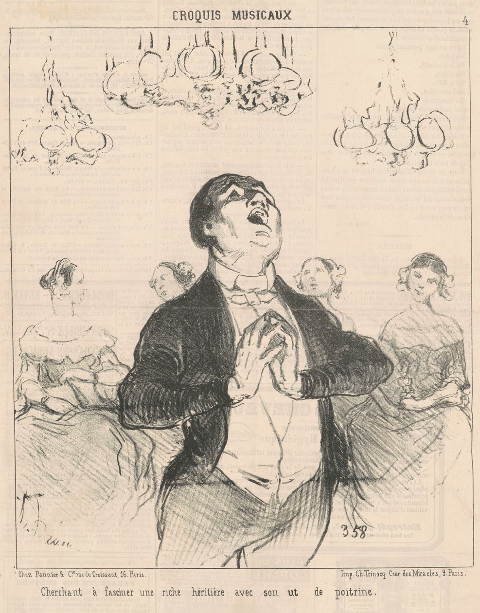 Cherchant à fasciner une riche ... - Honoré Daumier