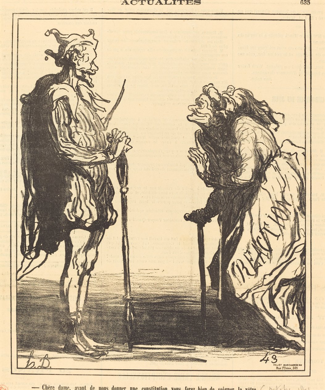 Chère dame, avant de nous donner... - Honoré Daumier