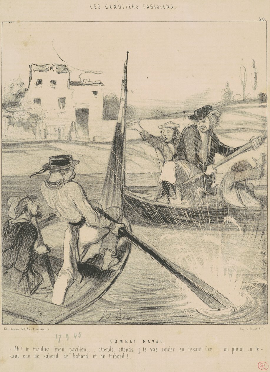Combat Naval - Honoré Daumier