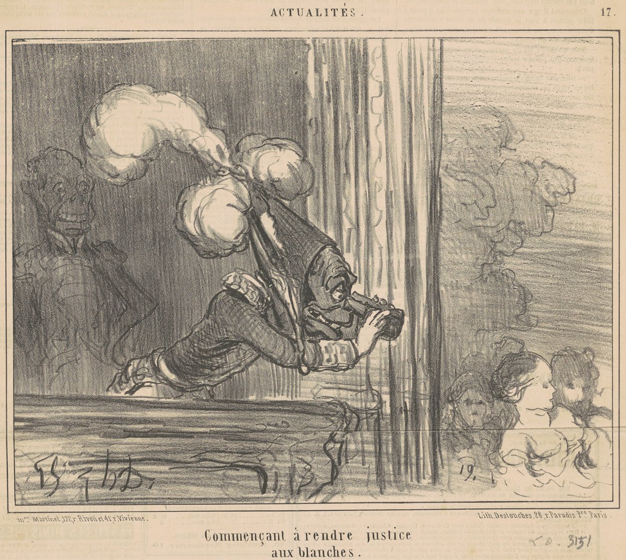 Commençant à rendre justice aux blanches - Honoré Daumier